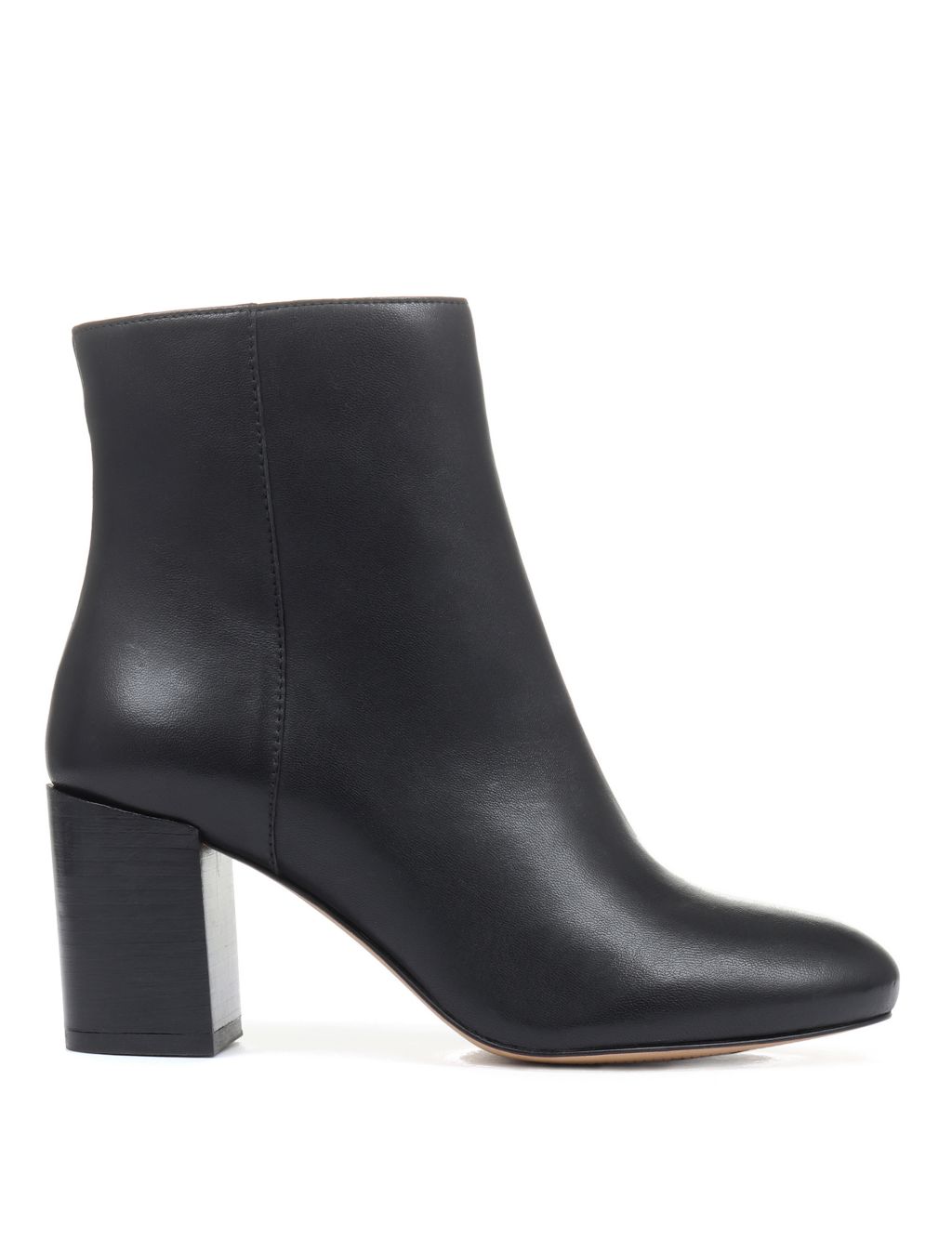 Leather Block Heel Ankle Boots image 4