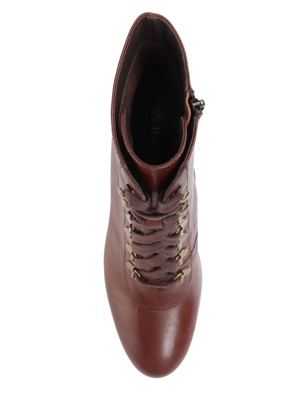 Leather Lace-Up Block Heel Ankle Boots image 2