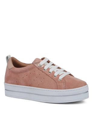 M&S Jones Bootmaker Womens Suede Lace Up Chunky Trainers