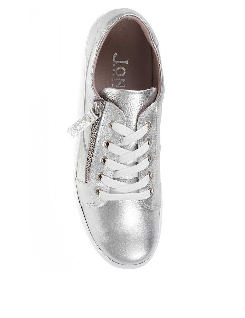 Leather Lace Detail Trainers image 4