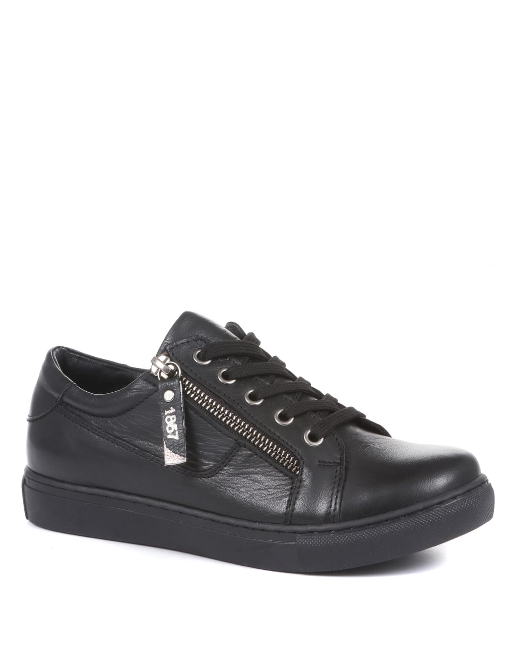 Leather Lace Detail Trainers image 2