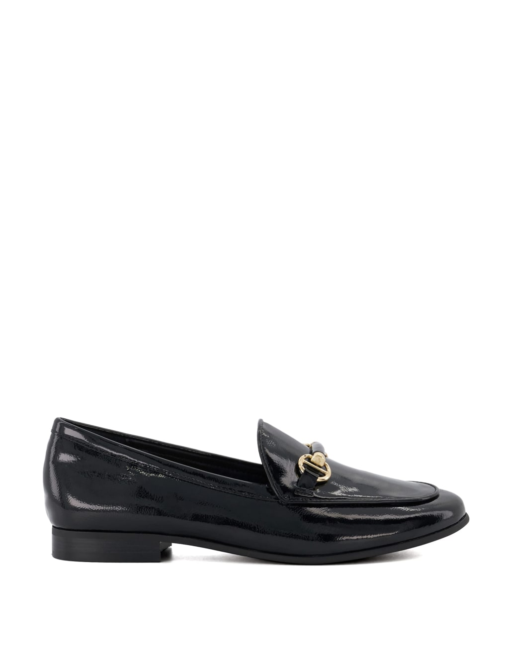 Leather Bar Trim Flat Loafers image 1
