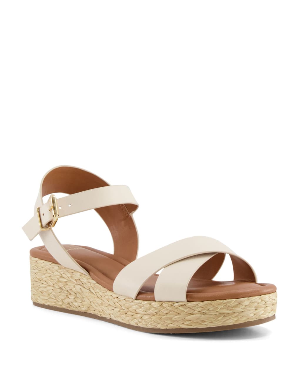 Leather Ankle Strap Wedge Sandals image 1