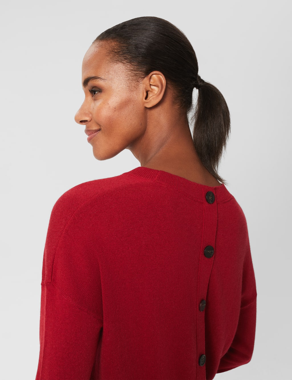 Merino Wool Blend Round Neck Jumper image 4