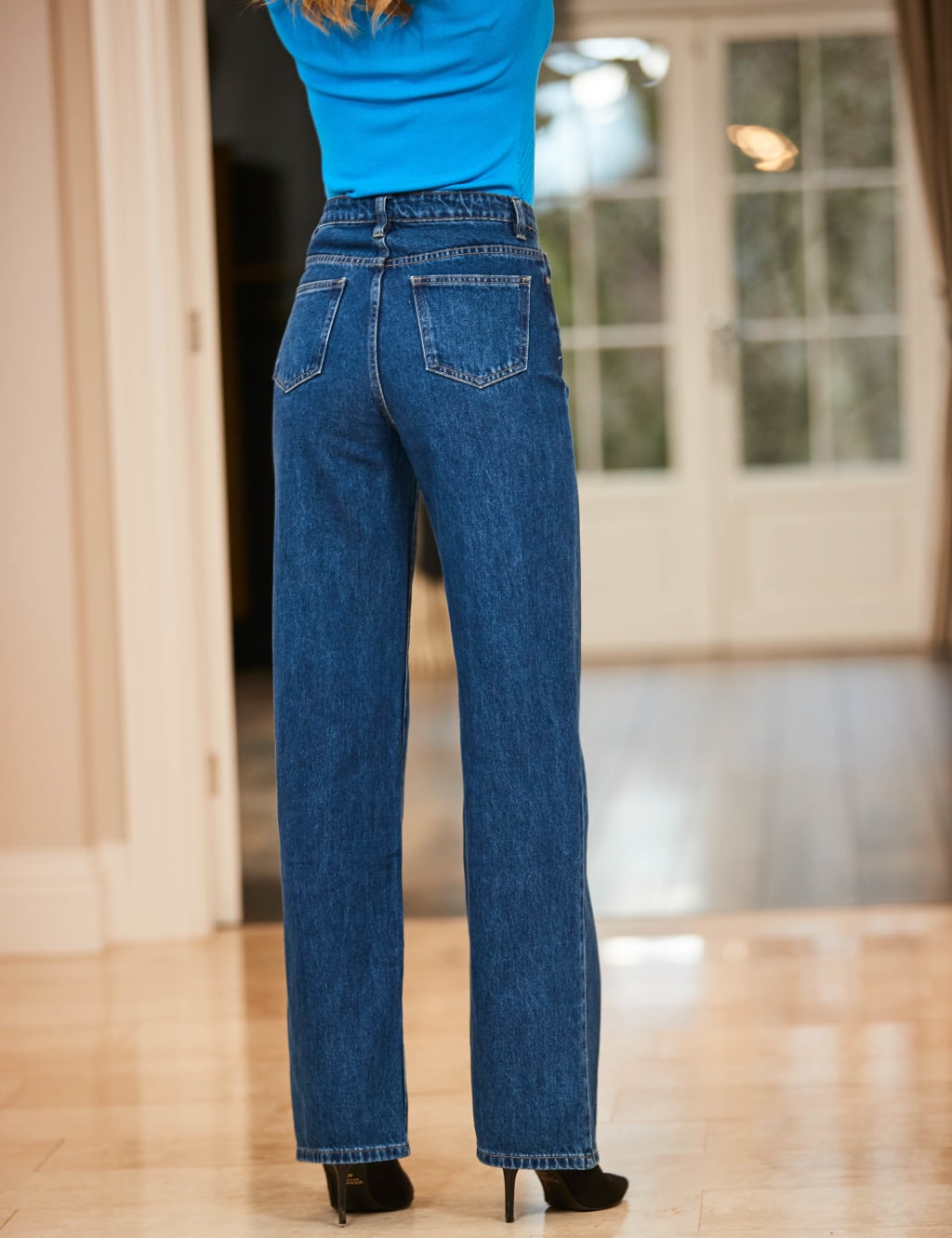 High Waisted Wide Leg Jeans image 4