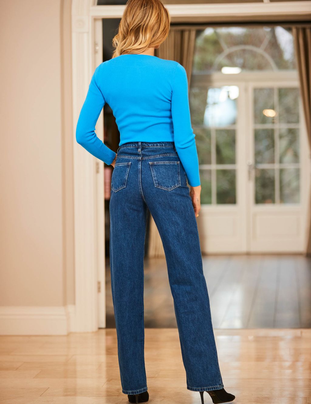 High Waisted Wide Leg Jeans image 5