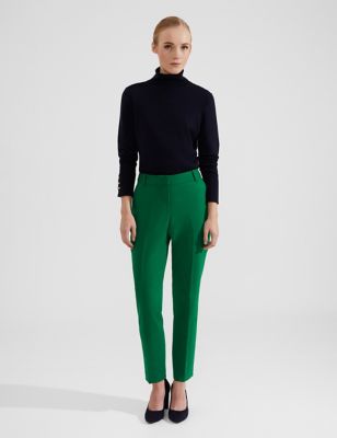 Hobbs Women's Tapered Trousers - 8 - Dark Green, Dark Green