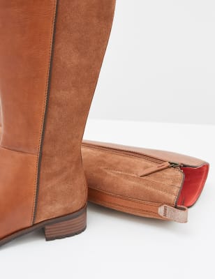 M&S White Stuff Womens Leather Knee High Boots - 4 - Tan, Tan