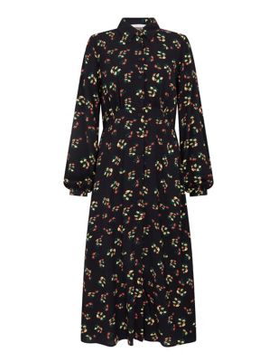 M&S Finery London Womens Floral Midi Shirt Dress
