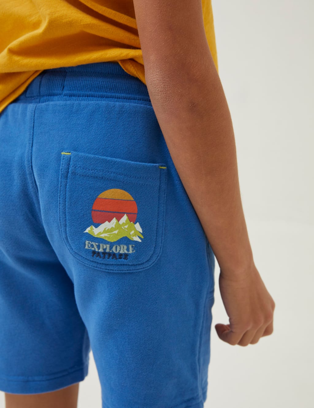 Pure Cotton Explore Slogan Shorts (3-13 yrs) image 2