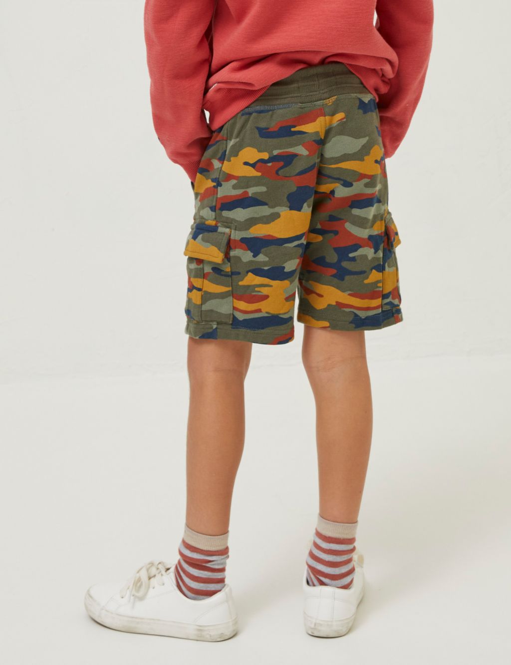 Pure Cotton Camouflage Cargo Shorts (3-13 yrs) image 3