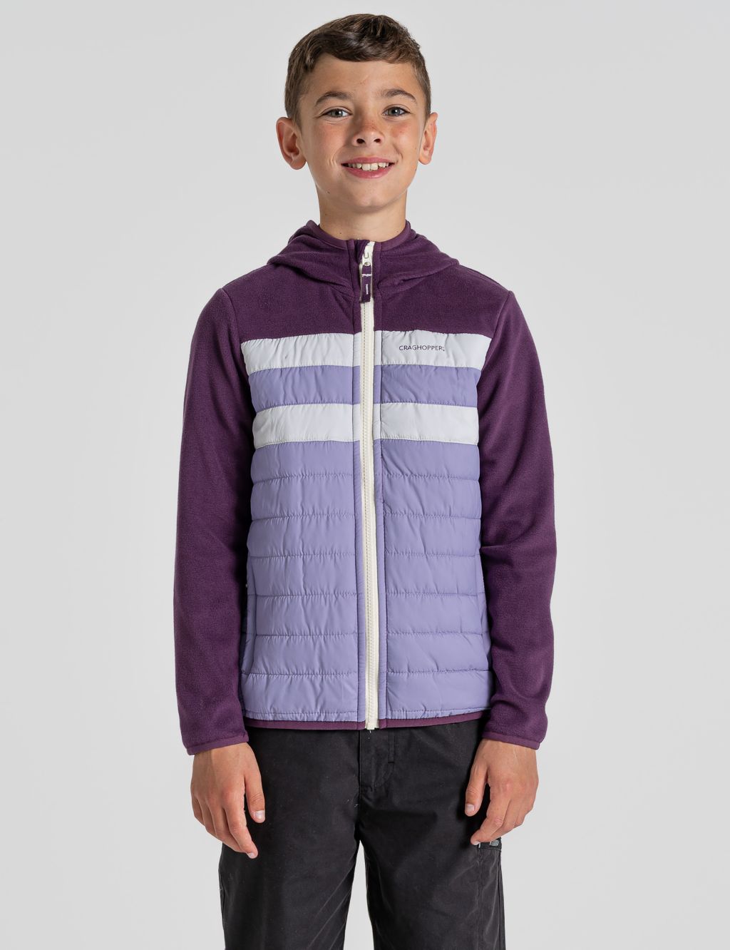 Striped Hooded Jacket (3 - 13 Yrs) image 1