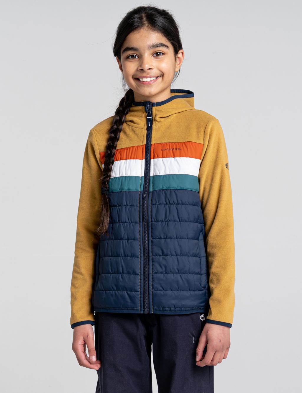 Striped Hooded Jacket (3 - 13 Yrs) image 1