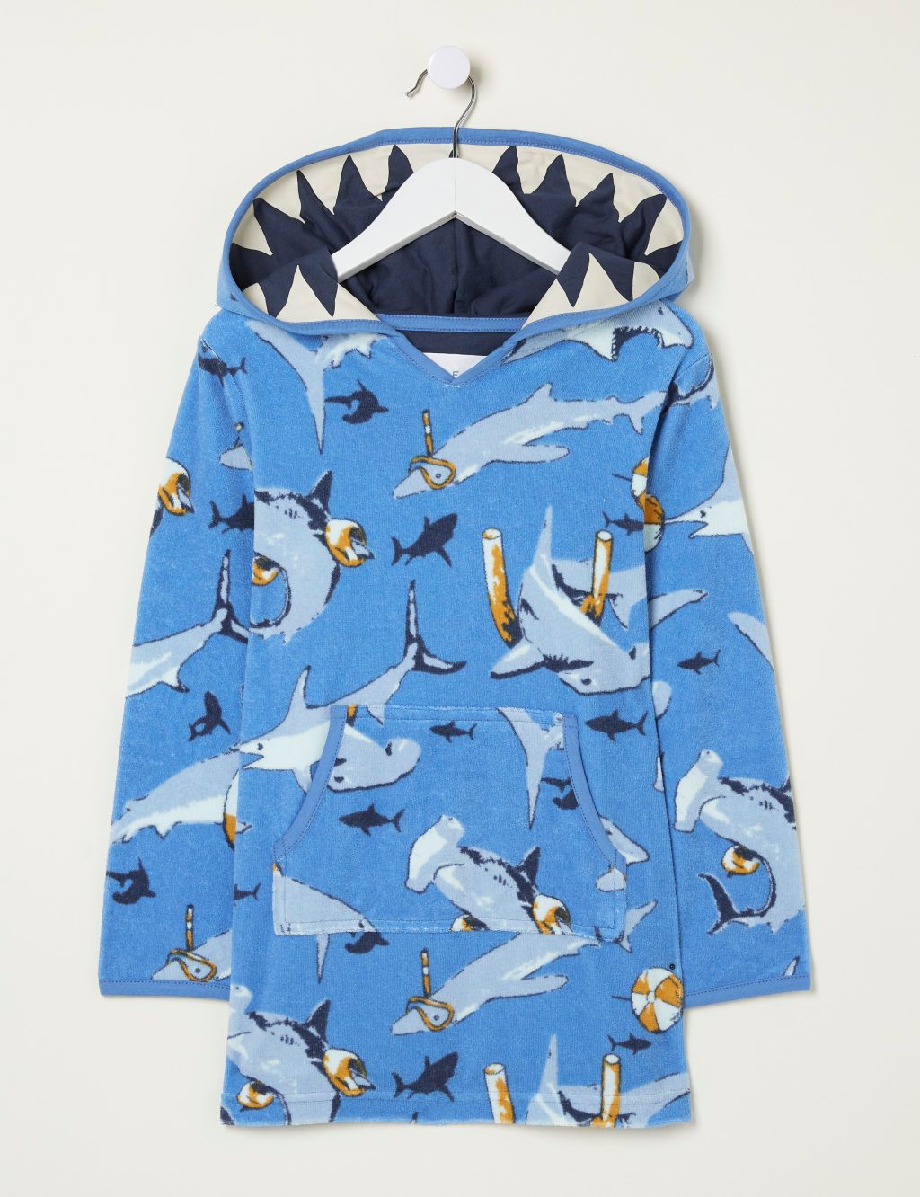 Pure Cotton Shark Towelling Poncho (3-13 Yrs)