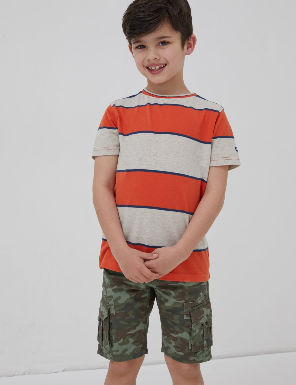 Pure Cotton Striped T-Shirt (3-13 Yrs) image 1