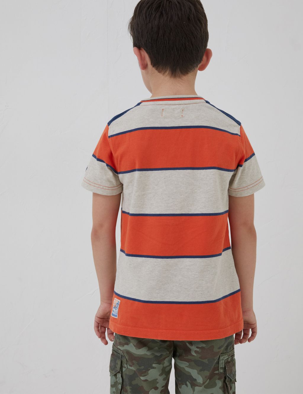 Pure Cotton Striped T-Shirt (3-13 Yrs) image 3