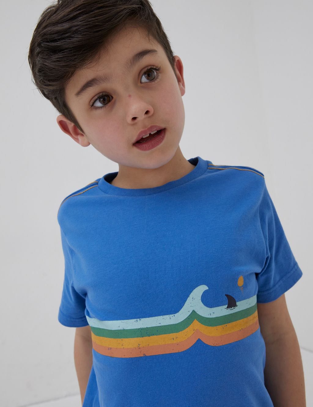 Pure Cotton Wave Graphic T-Shirt (3-13 Yrs) image 2