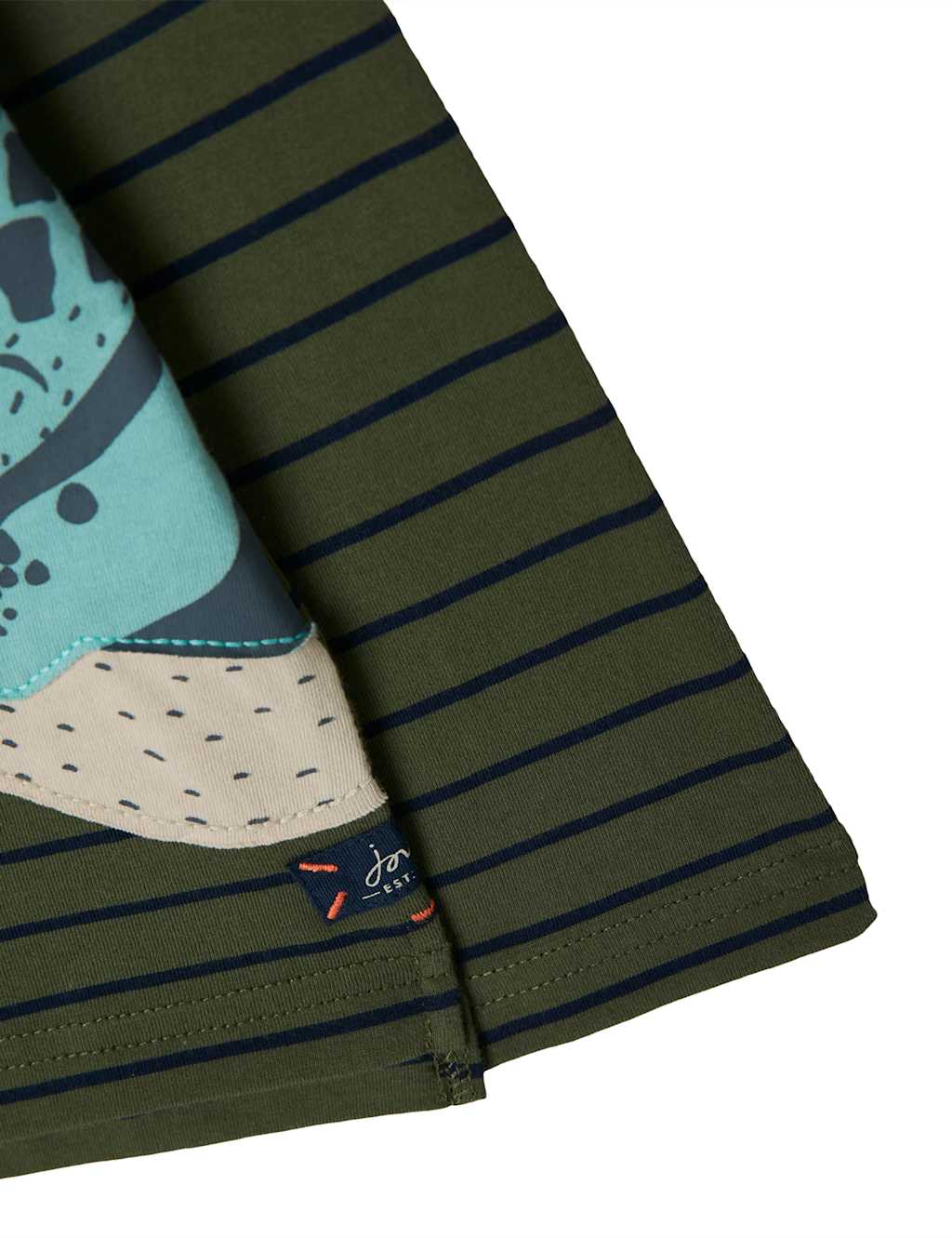 Pure Cotton Striped Dinosaur T-Shirt (2 -8 Yrs) image 5