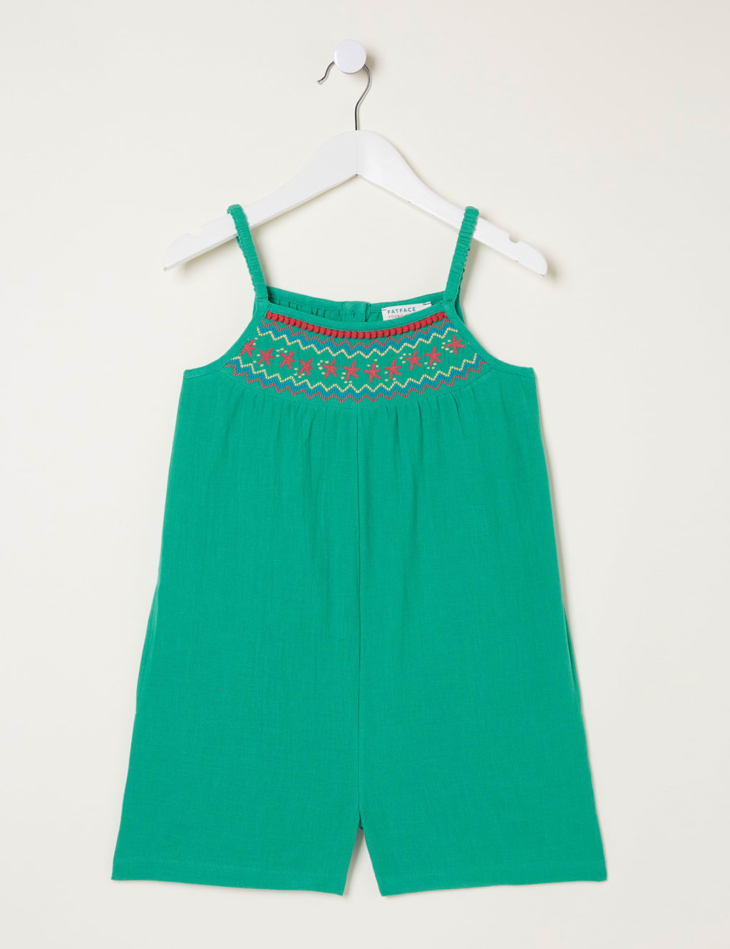 Pure Cotton Embroidered Playsuit (3-13 Yrs) image 2
