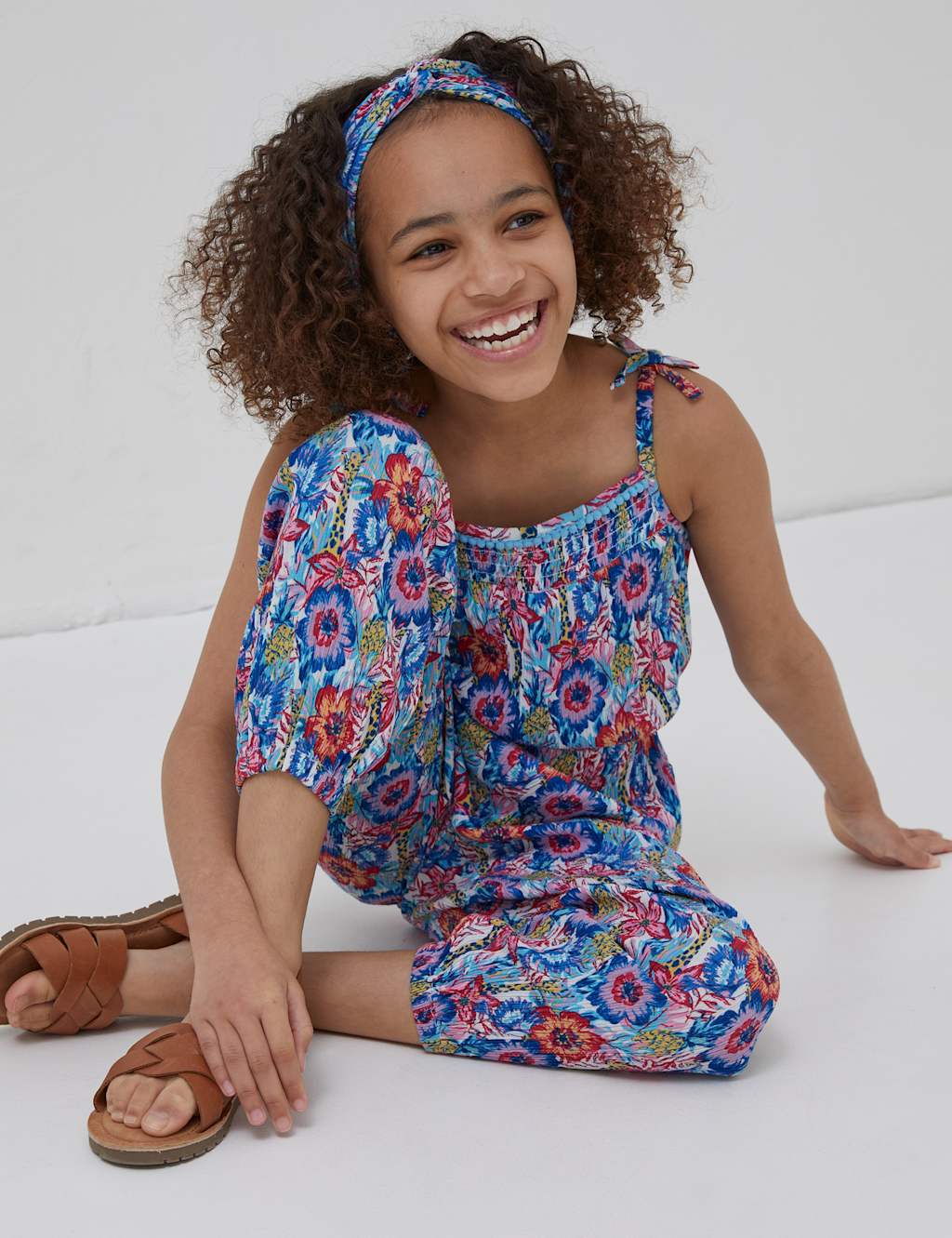 Tropical Print Jumpsuit (3-13 Yrs) image 3