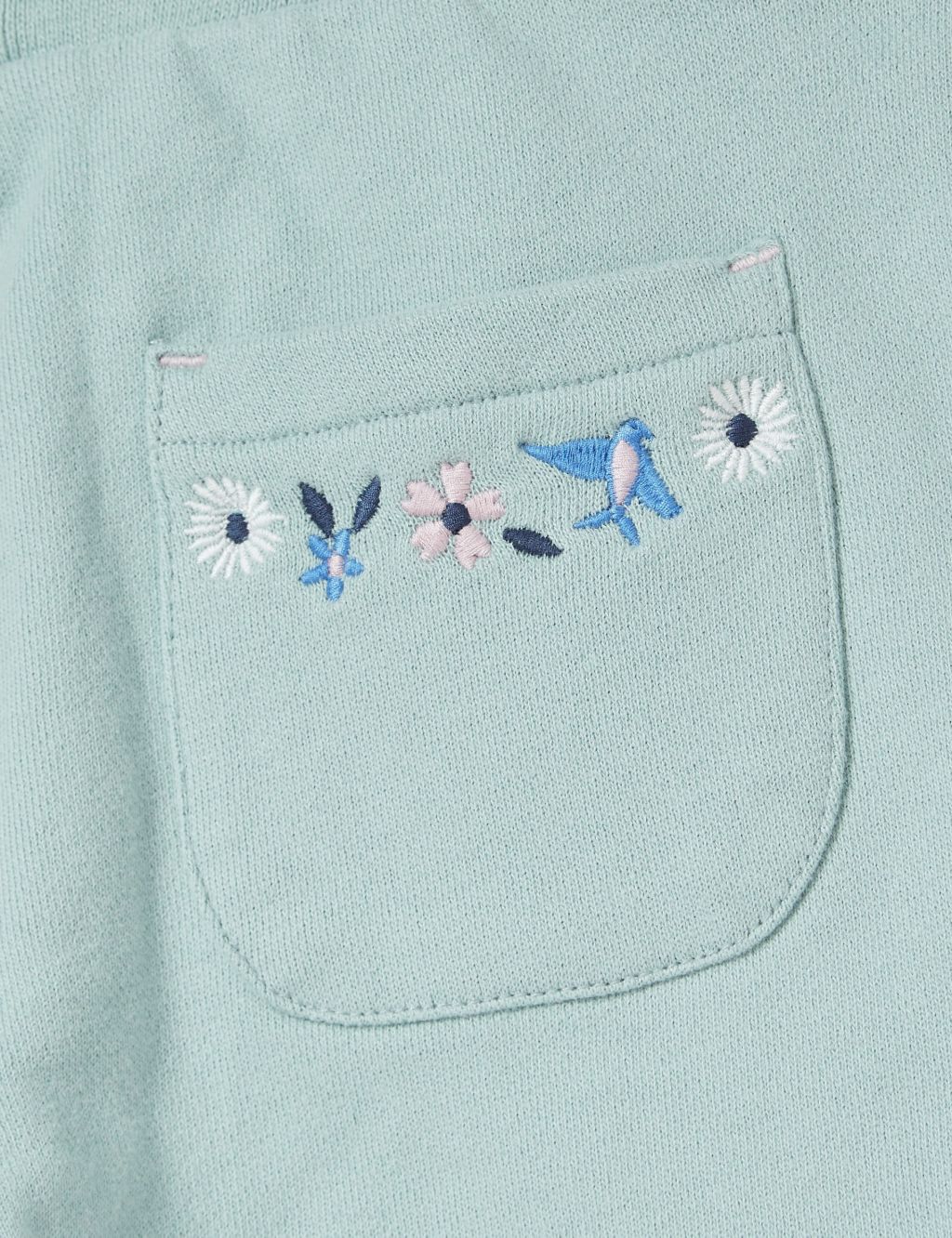 Pure Cotton Embroidered Shorts image 4