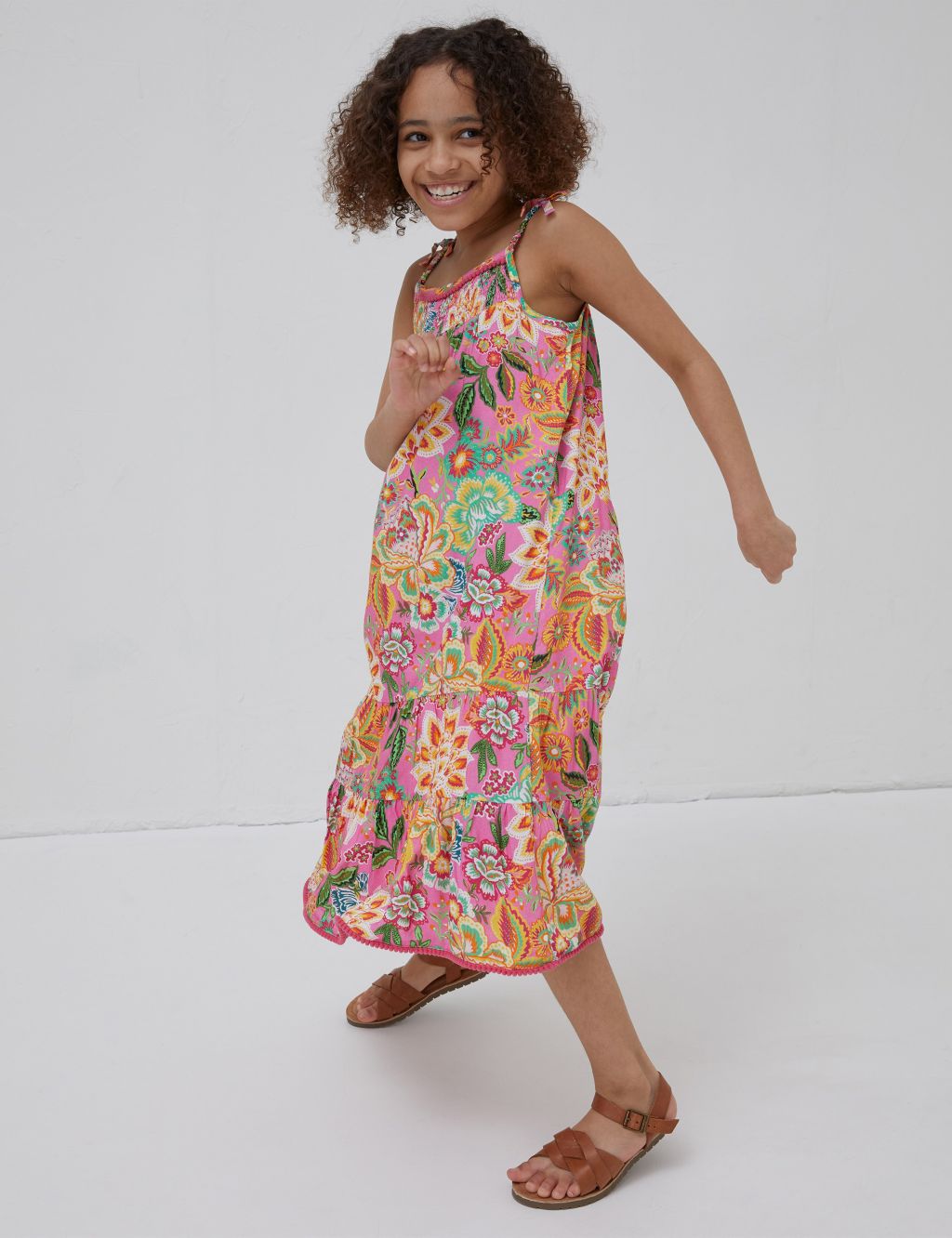 Floral Tiered Dress (3-13 Yrs) image 1