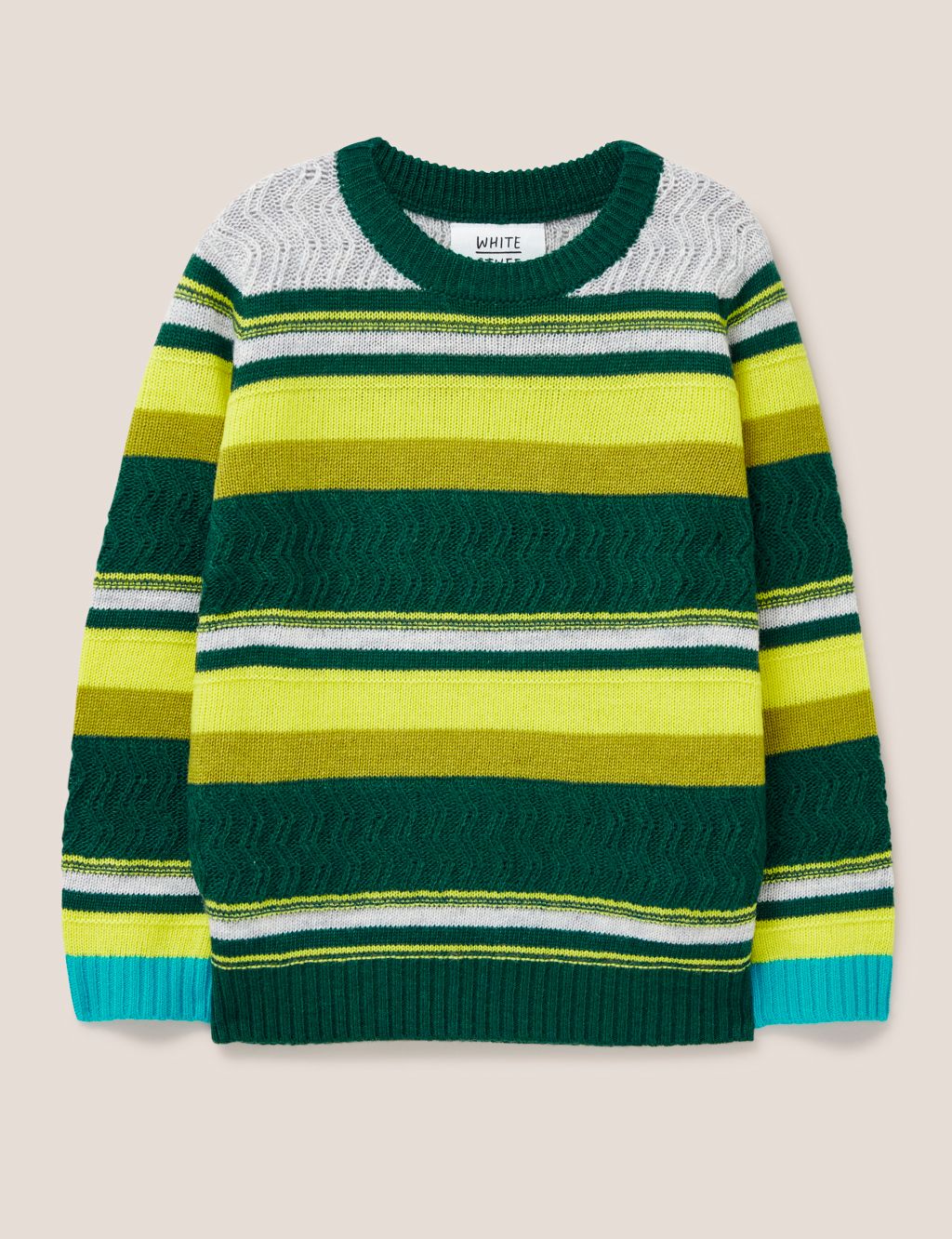 Wool Blend Striped Knitted Jumper (3-10 Yrs)