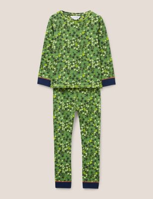 White Stuff Boys Cotton Rich Camouflage Pyjamas (3-10 Yrs) - 5-6 Y - Green Mix, Green Mix