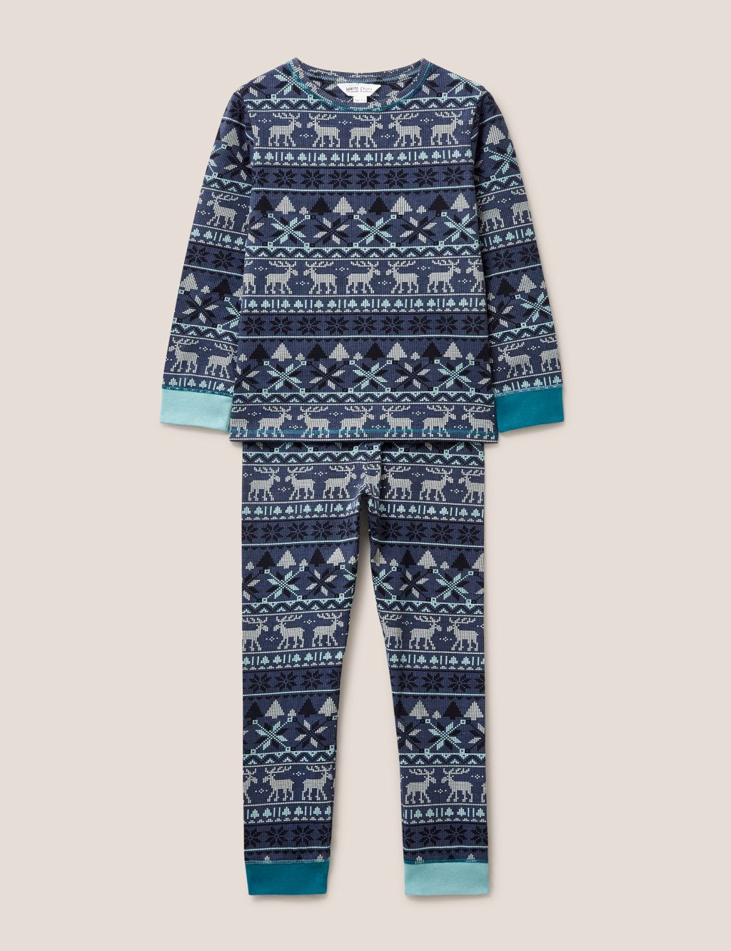 Cotton Rich Moose Fair Isle Pyjamas (3-10 Yrs) image 1