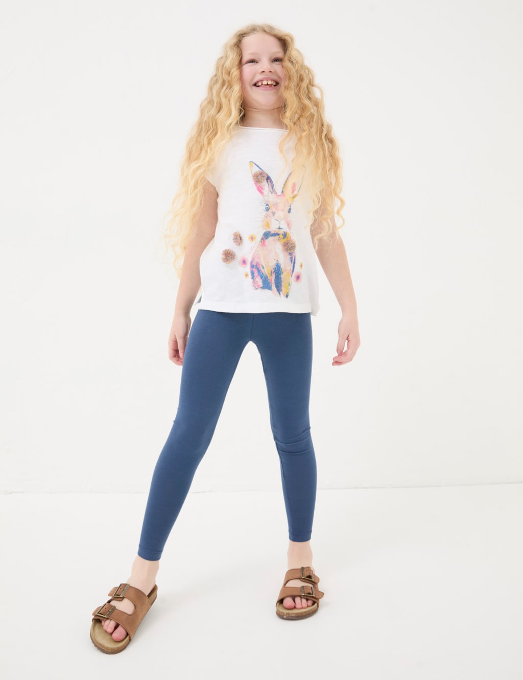 Cotton Rich Velvet Leggings (3-13 Yrs), FatFace