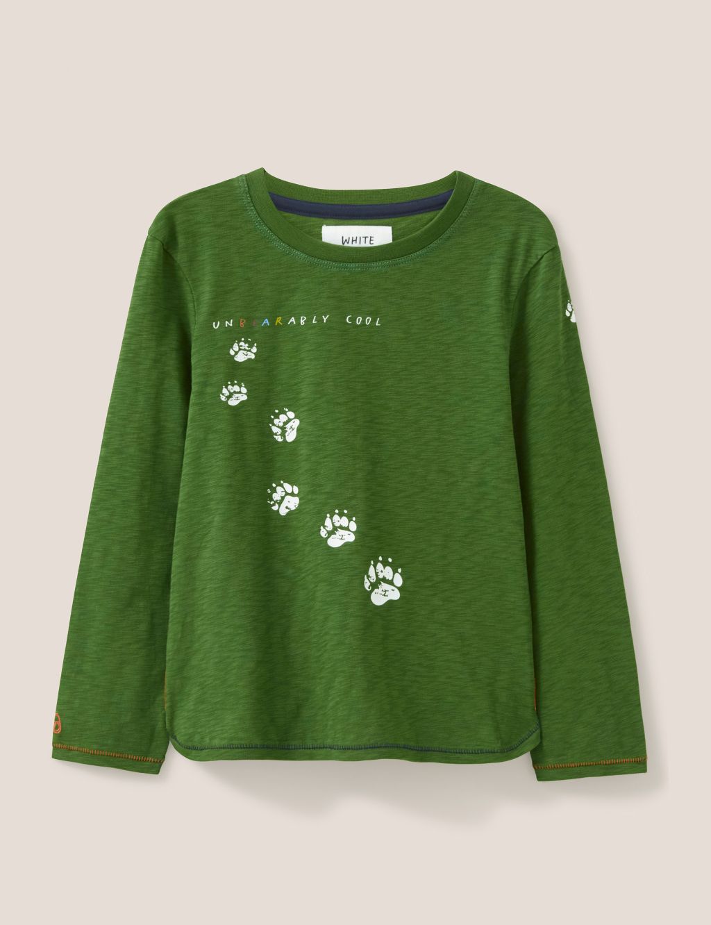 Pure Cotton Bear Paw Print T-Shirt (3-10 Yrs) image 1