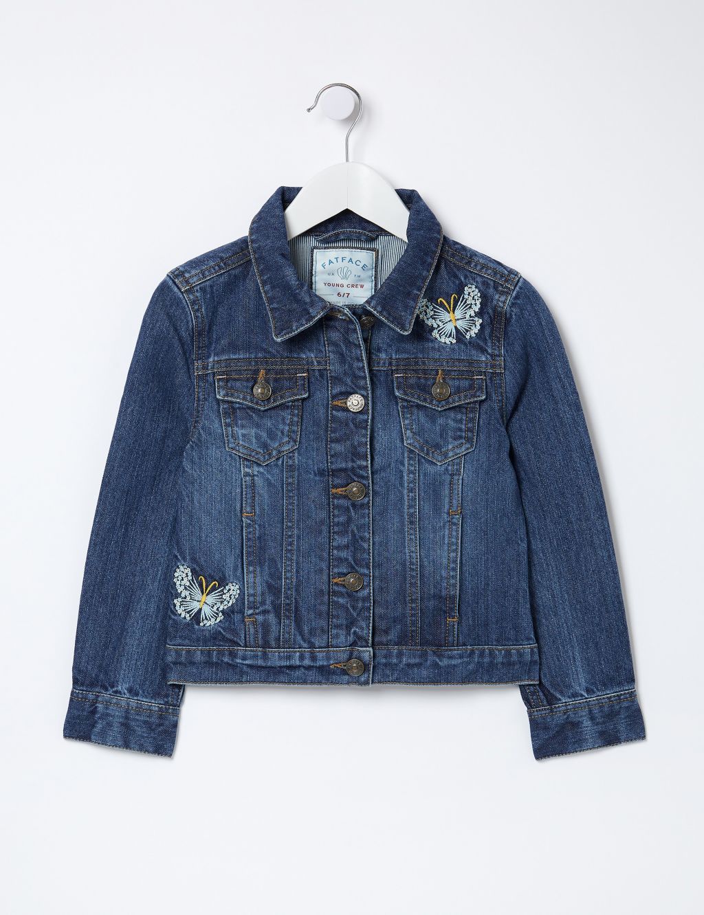 Personalised Children's Floral Initial Denim Jacket