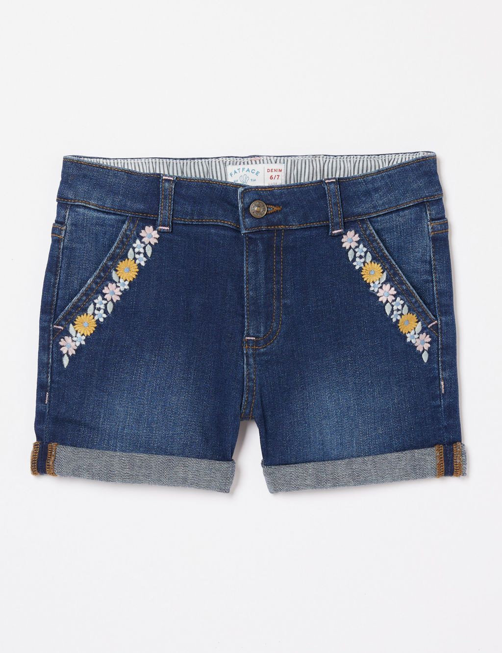 Denim Floral Shorts (4-12 Yrs) image 1