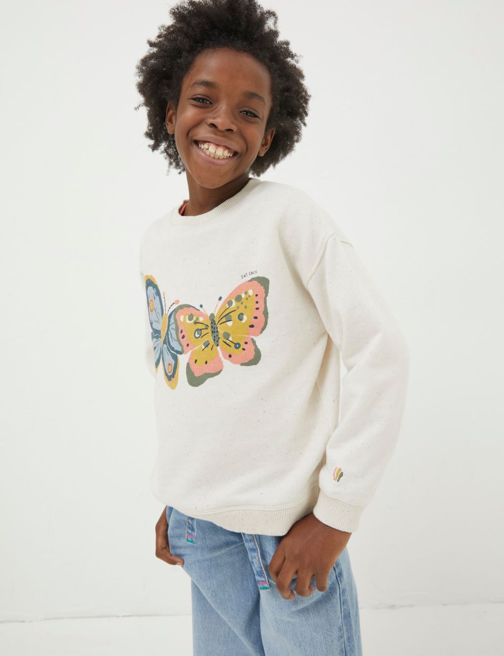 Cotton Rich Butterfly Print Sweatshirt (3-13 Yrs)