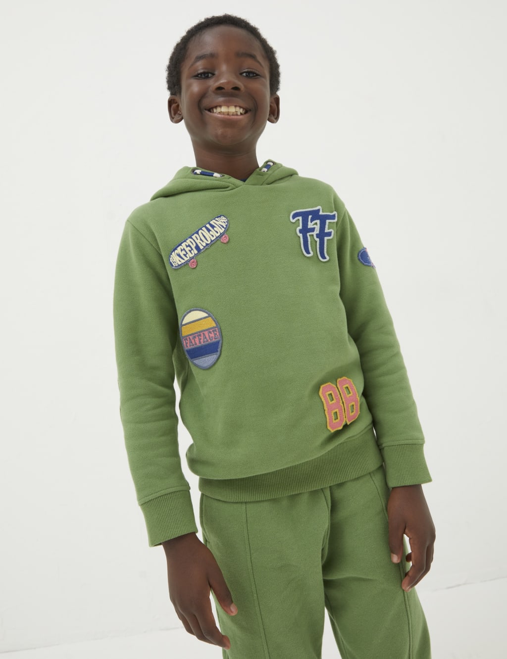 Cotton Rich Skater Appliqué Hoodie (3-13 Yrs)