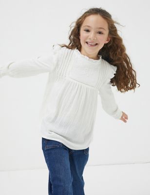 Pure Cotton Embroidered Blouse (3-13 Yrs) | FatFace | M&S