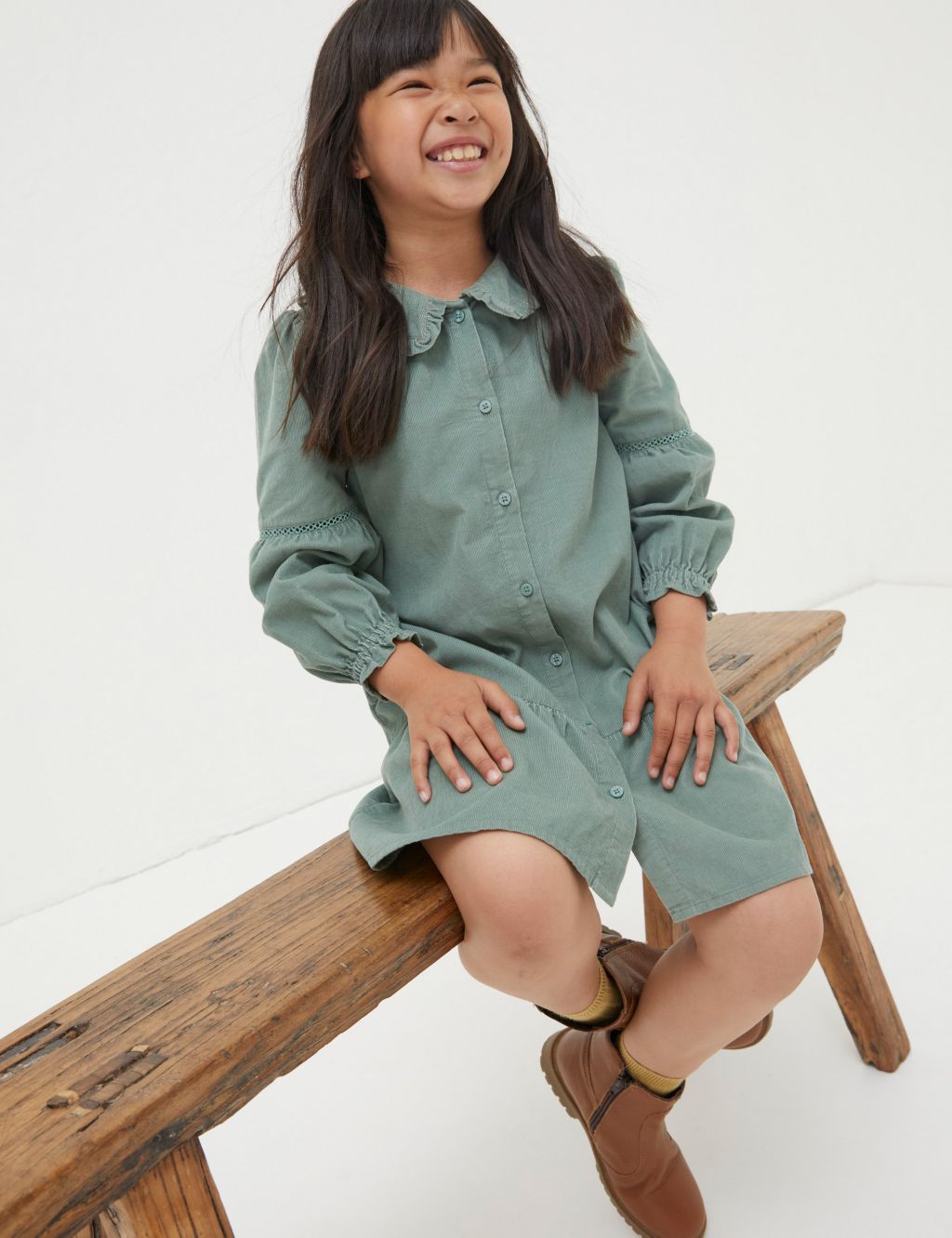 Pure Cotton Tiered Frill Dress (3-13 Yrs) image 3