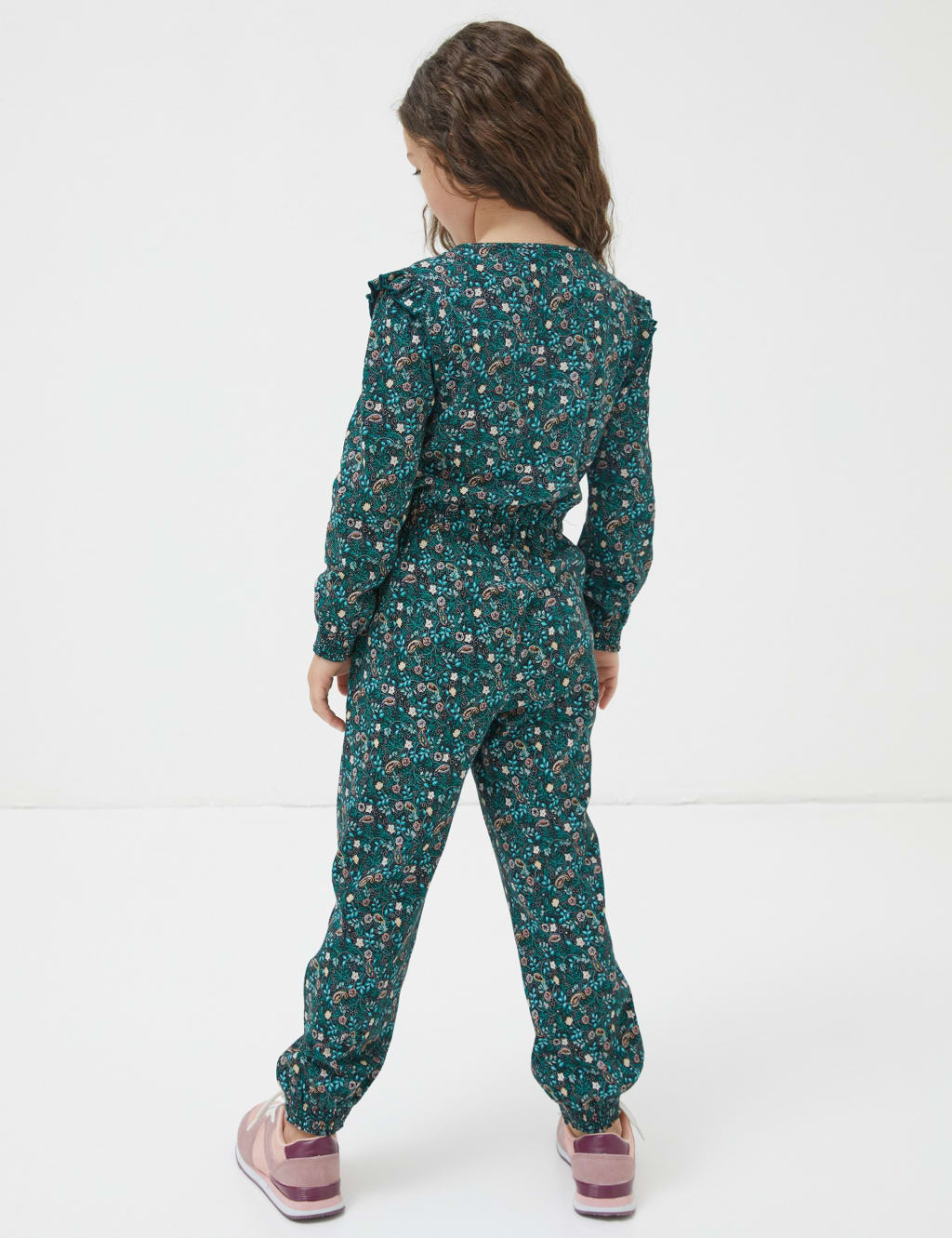 Pure Cotton Floral Jumpsuit (3-13 Yrs) image 3