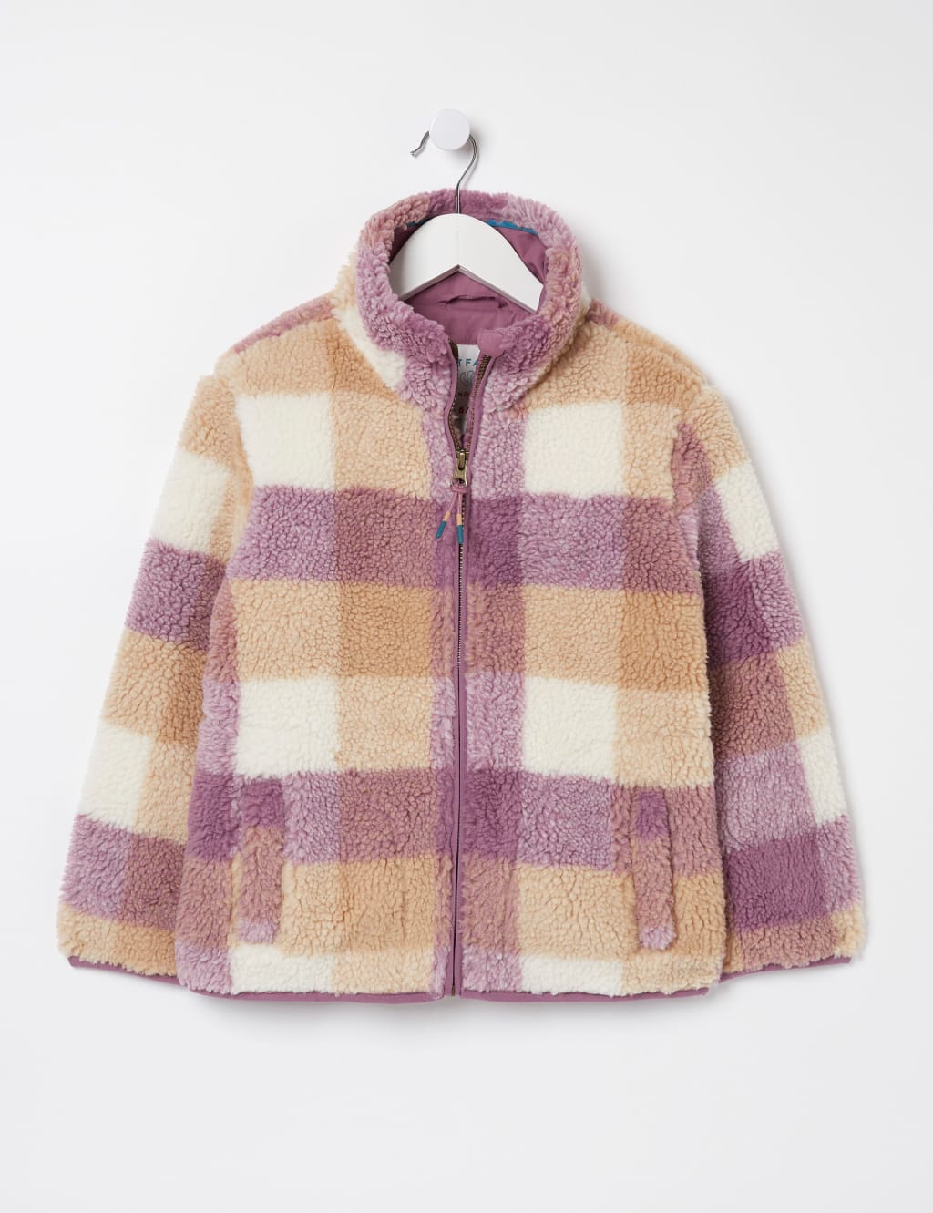 Checked Teddy Coat (3-13 Yrs) image 2
