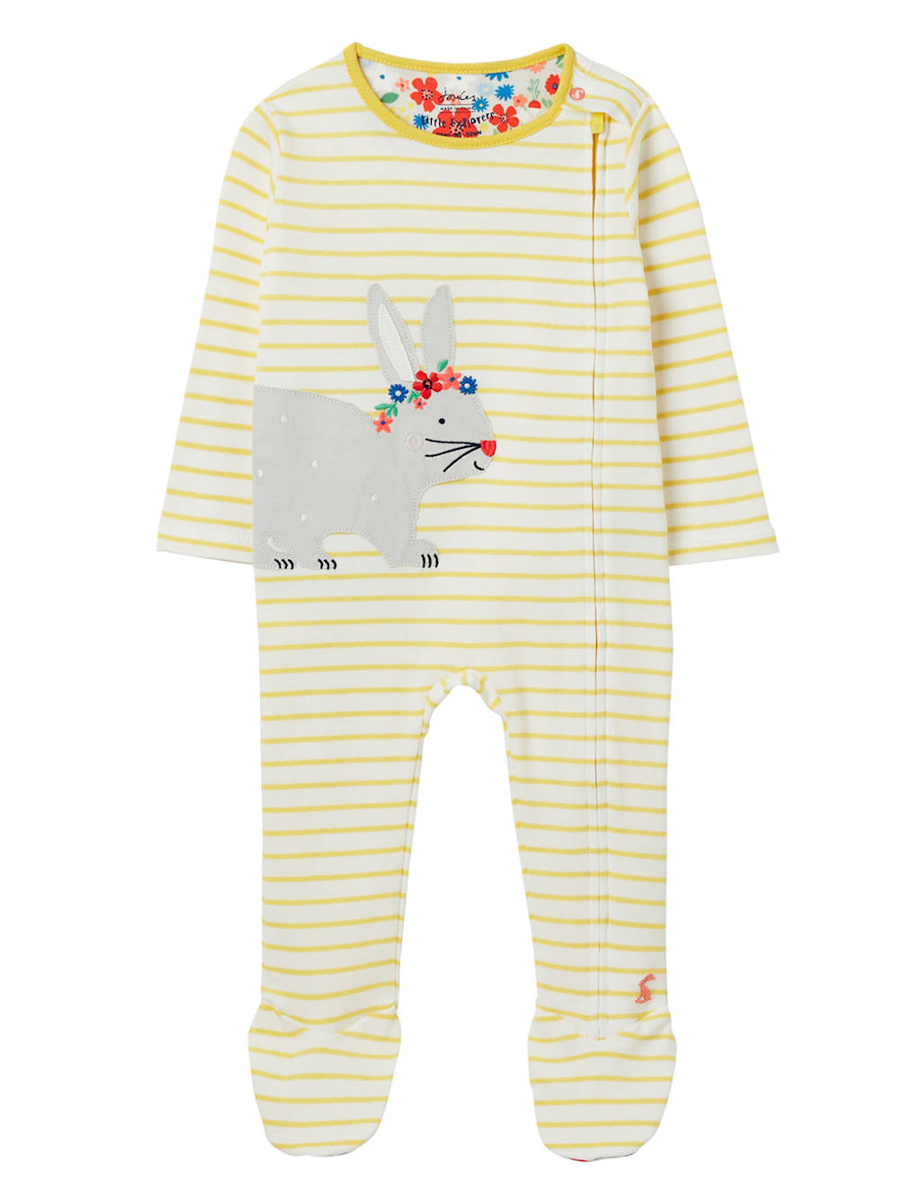 Pure Cotton Striped Bunny All in One (0 - 2 Yrs) image 1