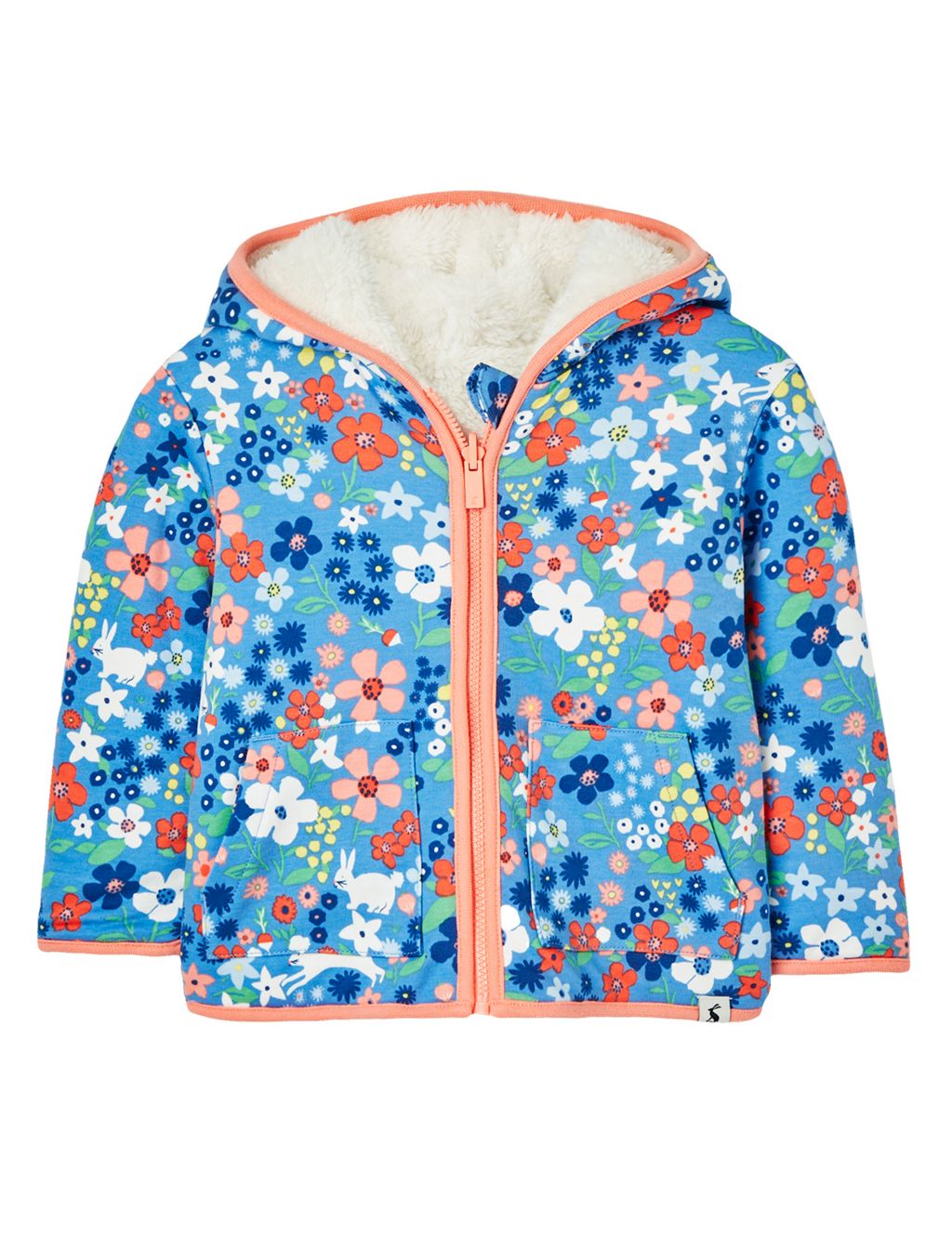 Floral Reversible Hooded Jacket (0 - 3 Yrs) image 1