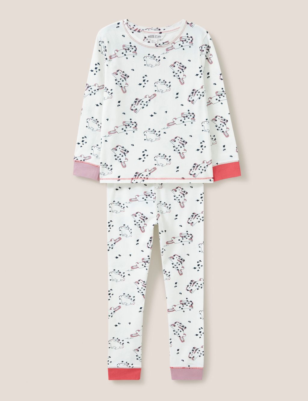 Cotton Rich Bunny Print Pyjamas (3-10 Yrs) image 1