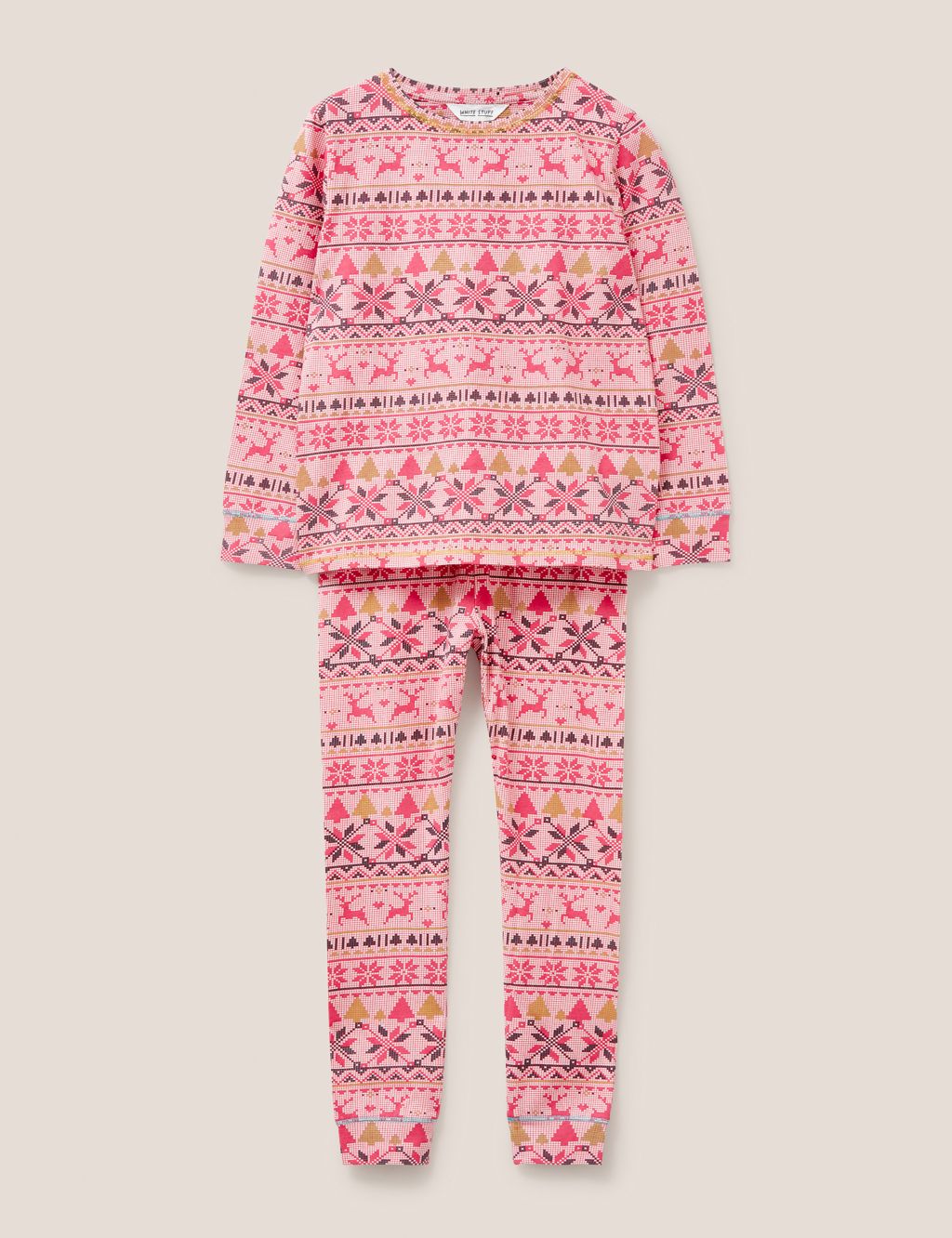 Cotton Rich Fair Isle Pyjamas (3-10 Yrs) image 1