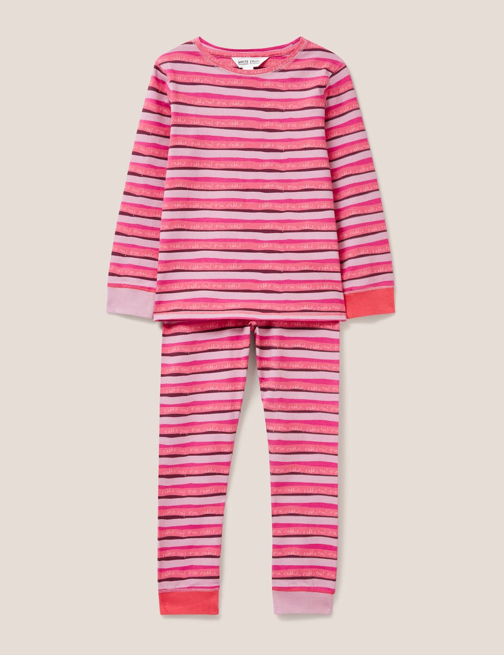 Cotton Rich Striped Pyjamas (3-10 Yrs) image 1