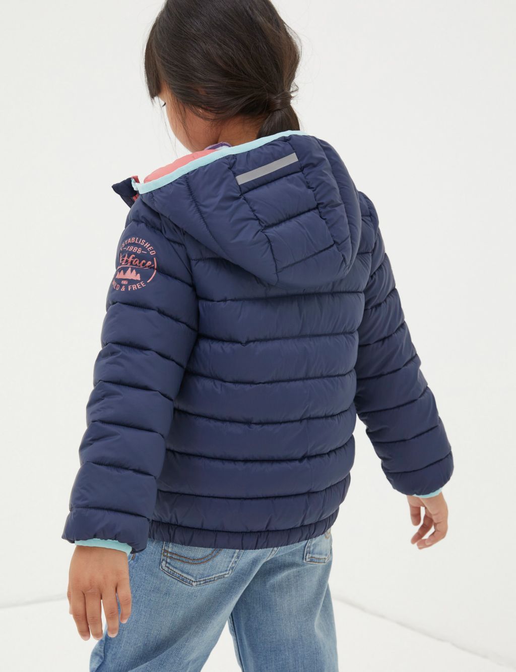 Striped Hooded Padded Jacket (3-13 Yrs) image 3