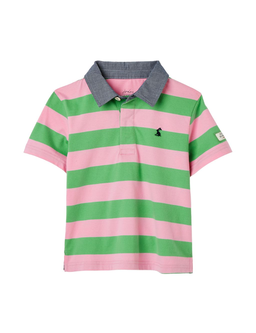 Pure Cotton Striped Polo Shirt (2-12 Yrs) image 1