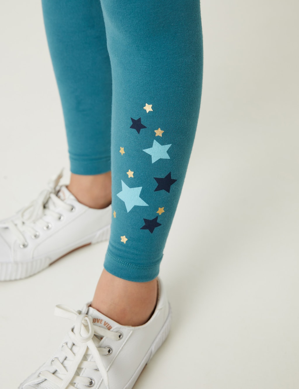 Cotton Rich Ribbed Stars Leggings (3-13 Yrs) image 4