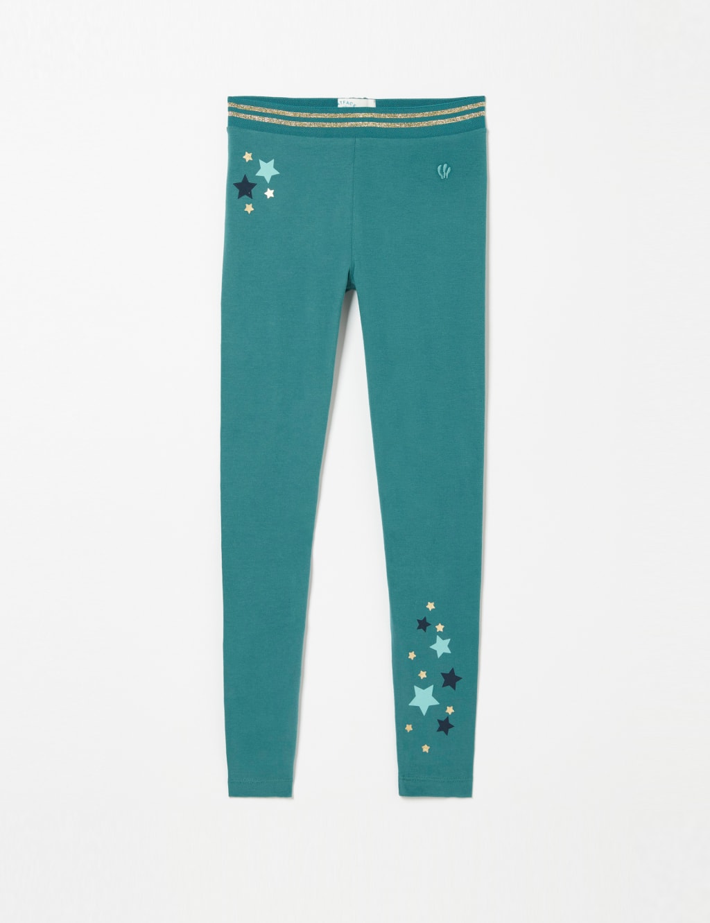 Cotton Rich Ribbed Stars Leggings (3-13 Yrs) image 2