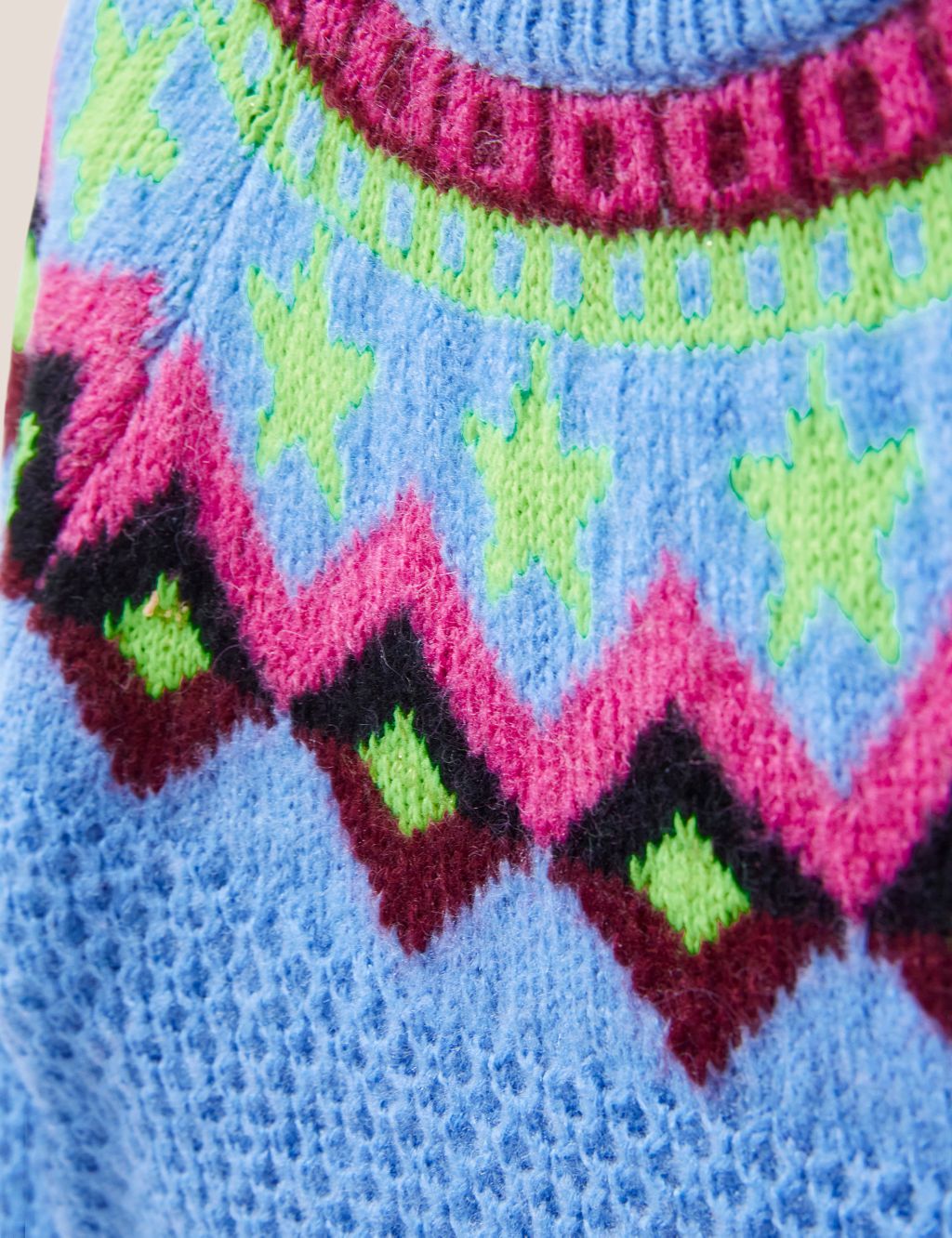 Knitted Fair Isle Jumper with Wool (3-10 Yrs) image 2