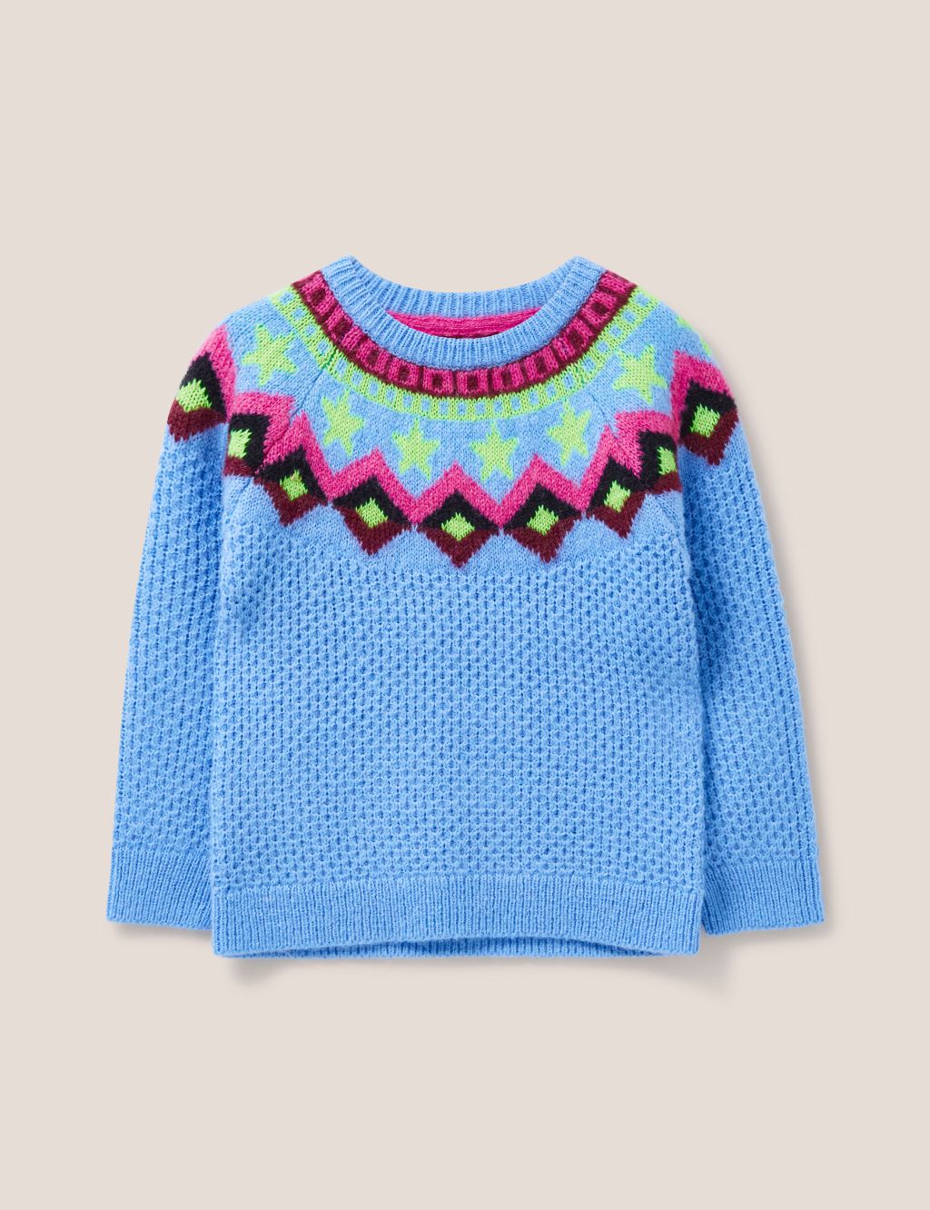 Knitted Fair Isle Jumper with Wool (3-10 Yrs) image 1